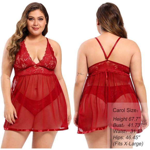 Unique Lingerie Lace Babydoll Sleepwear - Picture 5 of 5